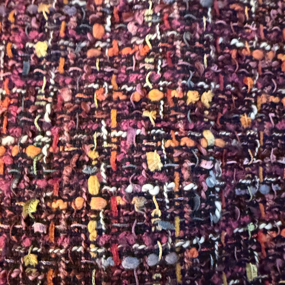 Zara Asymmetrical Tweed Skirt with Fringe - Multicolor - Picture 2 of 6